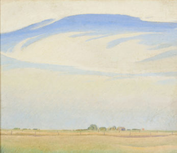 Lionel LeMoine FitzGerald. The Prairie, 1929. oil on canvas, 28.7 x 33.6 cm. Collection of the Winnipeg Art Gallery; Gift from the Estate of Arnold O. Brigden. G-73-332.
