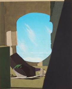 Ivan Eyre, Vertigo, 1979, acrylic on canvas, Collection of The Pavilion, Assiniboine Park Conservancy