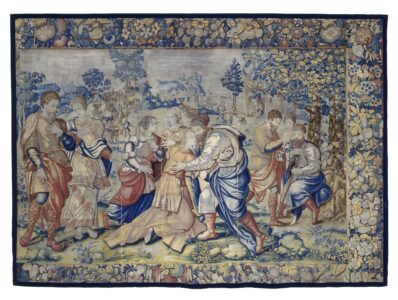
Bernard van Orley (workshop of) Belgian, 16th century The Marriage of Tobias and Sarah, Bisham Abbey Tapestries, c. 1530 wool, linen, cotton, jute 348 x 414 cm Collection of the Winnipeg Art Gallery Gift of Lord and Lady Gort, G-73-83