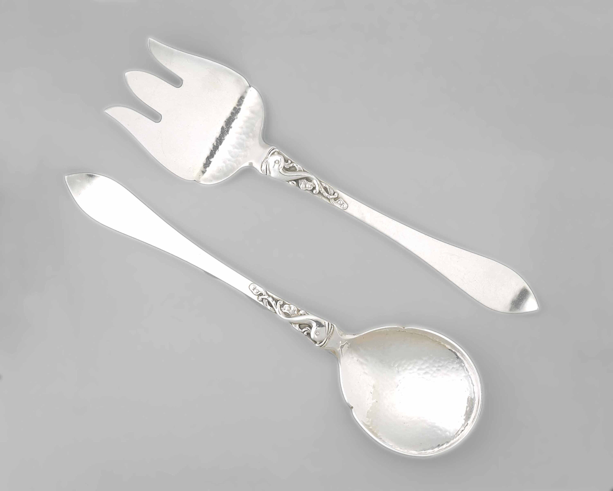 Serving spoon, fork