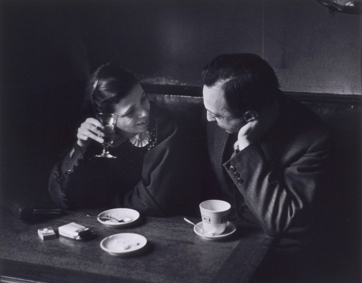 Elizabeth and I in a cafe in Montparnasse, Paris