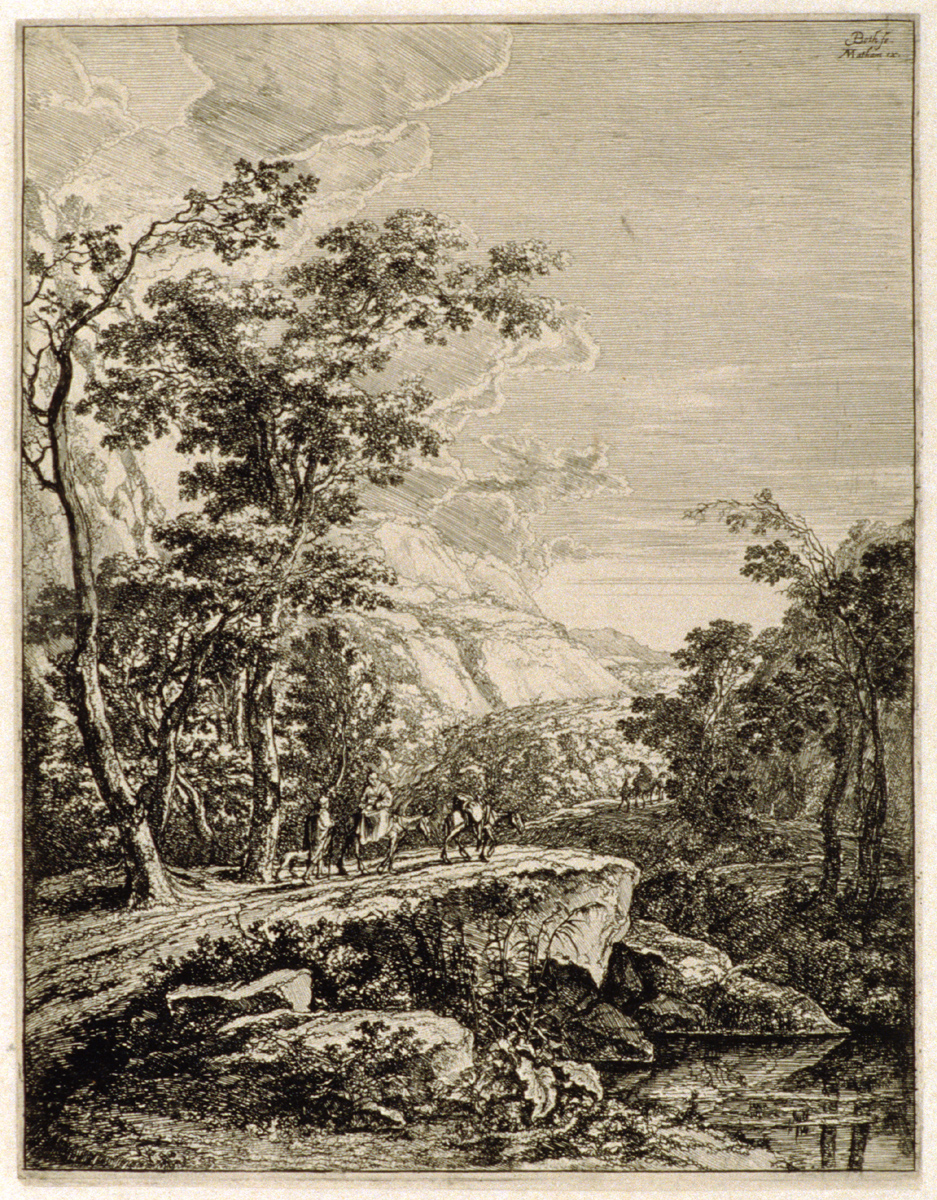 Landscape with a Woman on a Mule or A Woman on a Mule in a Mountainous Landscape